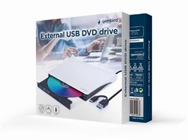 TECHMADE GEMBIRD DVD DRIVE USB ESTERNO,BLACK WHITE