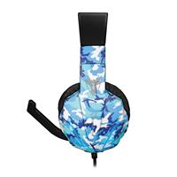 TECHMADE CUFFIA GAMING CAMOUFLAGE TM-FL1-BLU