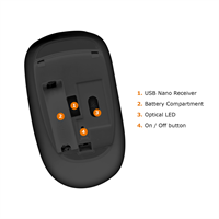 TECHMADE MOUSE WIRELESS NERO