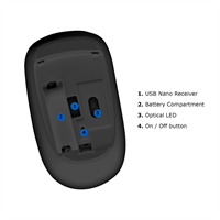 TECHMADE MOUSE WIRELESS UFFICIALE INTER TM-MUSWN4B-INT