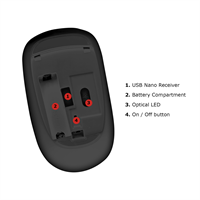 TECHMADE MOUSE WIRELESS UFFICIALE AC MILAN TM-MUSWN4B-MIL