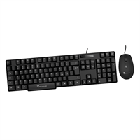 TECHMADE KIT TASTIERA+MOUSE USB BLACK