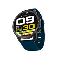 *TECHMADE SMARTWATCH ROUND CON FUNZIONE MP3 INTEGRATA BLUE