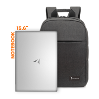 TECHMADE ZAINO PORTA PC 15.6 POLIESTERE DARK GREY