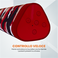 TECHMADE SOUNDBAR SENZA FILI TM-A15-CAMR CAMOUFLAGE RED