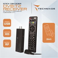 TECHMADE STICK DECODER DVB-T2 RECEIVER CON USCITA HD