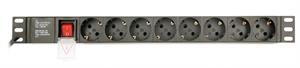 TECHMADE GEMBIRD PDU 8 PRESE SHUKO,1U,16A, CAVO 3MT