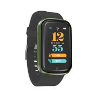 TECHMADE SMARTWATCH CASE GREEN SILICON BELT BLACK