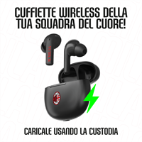 TECHMADE EARBUDS DOPPIO MIC UFFICIALI AC MILAN