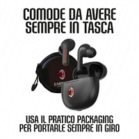 TECHMADE EARBUDS DOPPIO MIC UFFICIALI AC MILAN