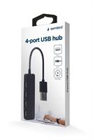 TECHMADE GEMBIRD HUB USB A 4 PORTE NERO CON CAVO INTEGRATO