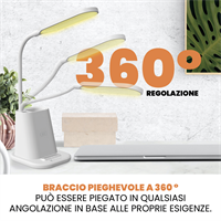 TECHMADE LAMPADA DA TAVOLO CON RICARICA WIRELESS