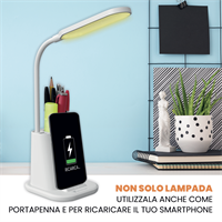 TECHMADE LAMPADA DA TAVOLO CON RICARICA WIRELESS