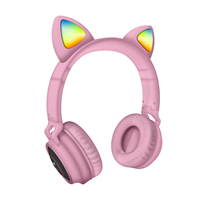 TECHMADE FUNNY CUFFIE SENZA FILO LED MIC E TASTI FUNZ.PINK