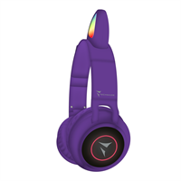 TECHMADE FUNNY CUFFIE SENZA FILO LED MIC E TASTI FUNZ.PURPLE