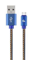 TECHMADE GEMBIRD CAVO TYPE C USB CONNETTORI IN METALLO,2MT BLUE