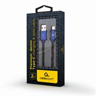 TECHMADE GEMBIRD CAVO TYPE C USB CONNETTORI IN METALLO,2MT BLUE