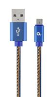 TECHMADE GEMBIRD CAVO MICRO USB CONNETTORI METALLO,2MT BLUE