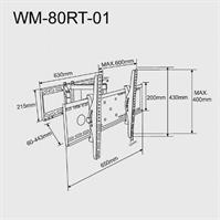 TECHMADE GEMBIRD BRACCIO PER SCHERMO TV DA 32 A 80