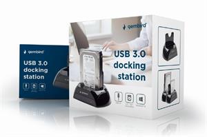 TECHMADE GEMBIRD DOCKING STATION PER HD SATA USB 3.0 NERO