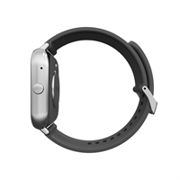 BUYTECH SMARTWATCH BY-ALFA-SILBK CASSA SILVER CINT.SILICON BK