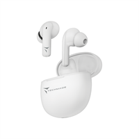 TECHMADE EARBUDS DOPPIO MIC COLORE BIANCO