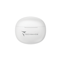 TECHMADE EARBUDS DOPPIO MIC COLORE BIANCO