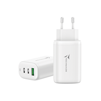 TECHMADE CARICATORE RAPIDO GaN 3PORTE (2 USB-C+1 USB-A) 65 WATT