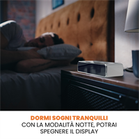 TECHMADE SVEGLIA DIGITALE CON RICARICA WIRELESS 15WATT SILVER