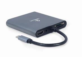 TECHMADE GEMBIRD ADATTATORE USB TYPE-C 6-IN-1 MULTI PORTA