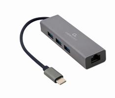 TECHMADE GEMBIRD HUB USB-C GYGABIT 3.1 ADATTATORE 3 PORTE