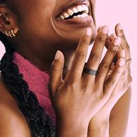 NIAH MOON SMART RING NERO MISURA 11 - Ø21,55 MM