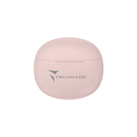 TECHMADE EARBUDS DOPPIO MIC COLORE ROSA
