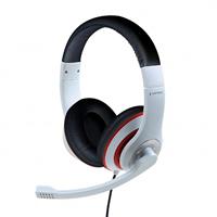 TECHMADE GEMBIRD CUFFIE STEREO BLACK AND WHITE CON RING ROSSO