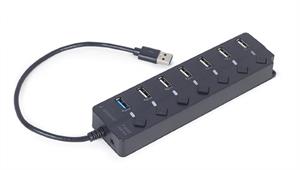 TECHMADE GEMBIRD 7-port USB hub (1 x USB 3.1 + 6 x USB 2.0)