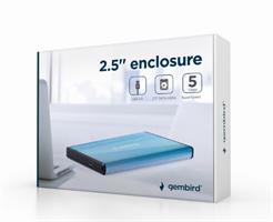 TECHMADE GEMBIRD BOX ESTERNO USB 3.0 2.5''ALLUMINIO BLU OPACO