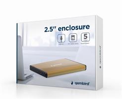 TECHMADE GEMBIRD BOX ESTERNO USB 3.0 2,5ALLUMINIO OPACO GOLD