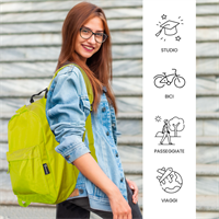 TECHMADE ZAINO CLASSIC STYLE SMALL (31.5x13.5x43 CM) VERDE