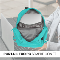 TECHMADE ZAINO CLASSIC STYLE SMALL (31.5x13.5x43 CM) LIGHT BLU