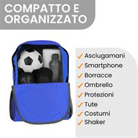 TECHMADE ZAINO SPORT STYLE (29x15x43 CM) BLU