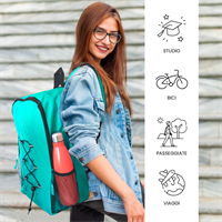 TECHMADE ZAINO SPORT STYLE (29x15x43 CM) LIGHT BLU