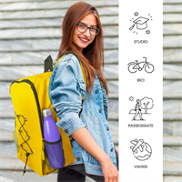 TECHMADE ZAINO SPORT STYLE (29x15x43 CM) GIALLO