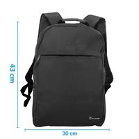 TECHMADE ZAINO PROFESSIONAL STYLE PER PC (30x12x43 CM) NERO