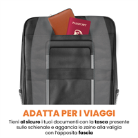 TECHMADE ZAINO HYBRID (31x15x41 CM) NERO