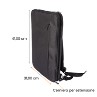 TECHMADE ZAINO PORTA NOTEBOOK (31x15x41 CM) NERO