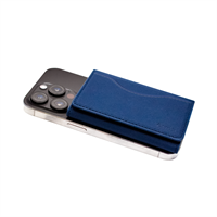 ETRES WALLET SMART FLAT COLLEZIONE SAFFIANO BLU