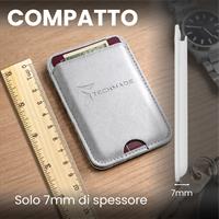 TECHMADE SMART WALLET SLIM DESIGN MAGNETIC 3 CARTE WHITE