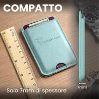 TECHMADE SMART WALLET SLIM DESIGN MAGNETIC 3 CARTE LIGHT BLUE
