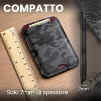 TECHMADE SMART WALLET SLIM DESIGN MAGNETIC 3 CARTE CAM BLACK