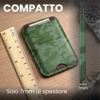 TECHMADE SMART WALLET SLIM DESIGN MAGNETIC 3 CARTE CAM GREEN